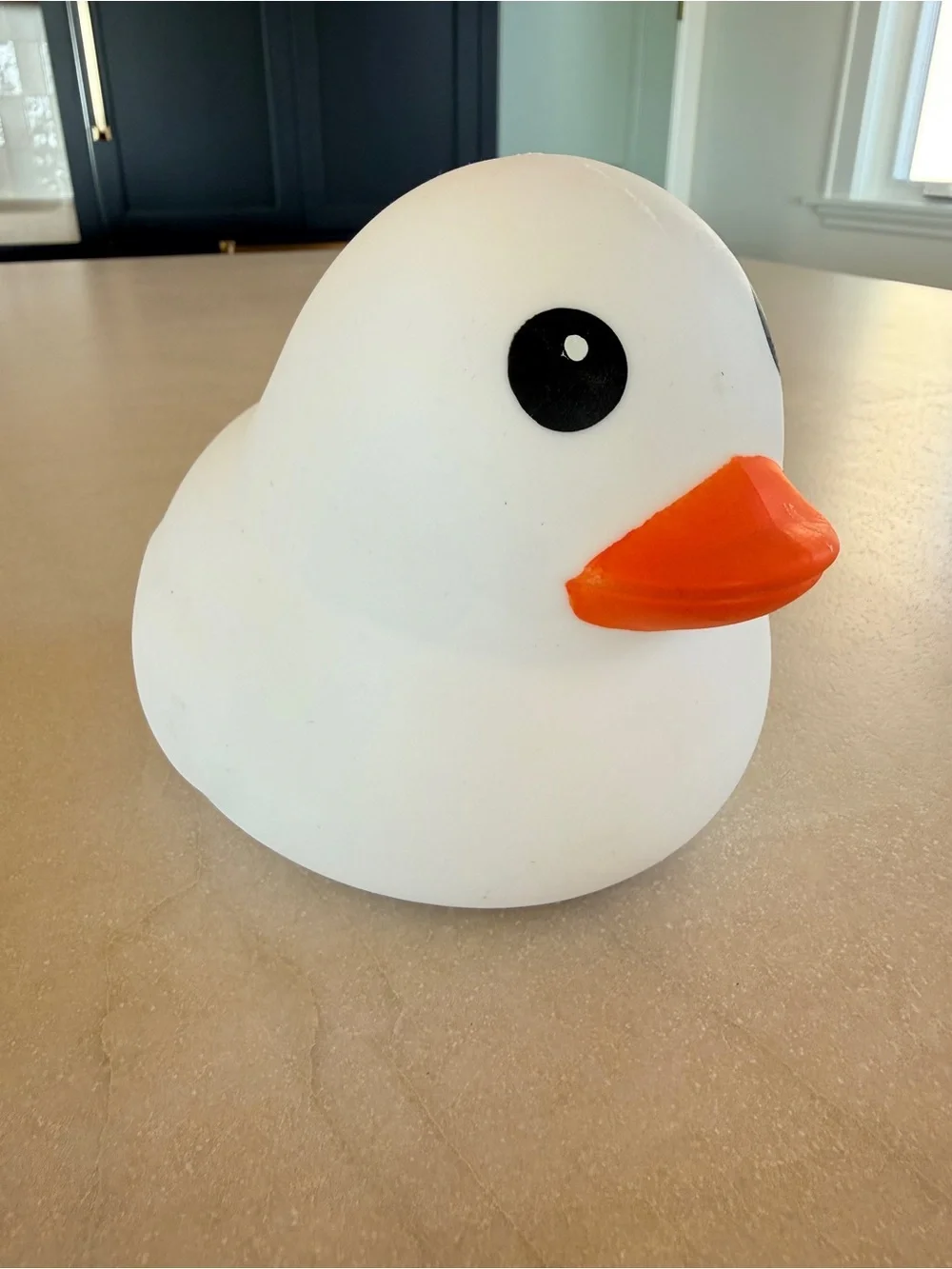 NWT Sunny Days Squeezy Americana Jumbo White Squishy Duck Stress Ball Toy 6”